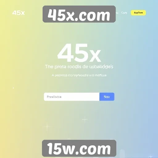 Interface e usabilidade do site 45x.com